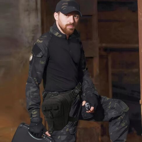 حقيبة الساق التكتيكية من Vdones للرجال، حقيبة الفخذ المثالية للنساء، مثالية لصيد الأسماك، والمشي لمسافات طويلة، والدراجات النارية، وركوب الخيل، والكشف in Kuwait