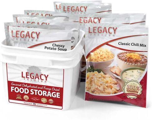 Long Term Gluten Free 72 Hour Emergency Food Kit: 32 Large Servings - 9 lbs Disaster Prepper Freeze Dried Meals - Disaster Insurance Supplies with 25 Year Shelf Life in Saudi Arabia