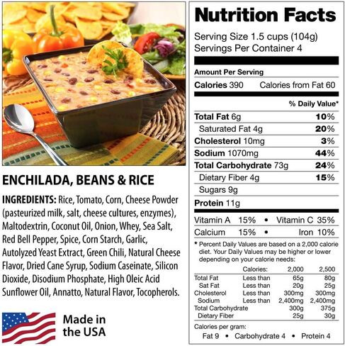Long Term Gluten Free 72 Hour Emergency Food Kit: 32 Large Servings - 9 lbs Disaster Prepper Freeze Dried Meals - Disaster Insurance Supplies with 25 Year Shelf Life in Saudi Arabia
