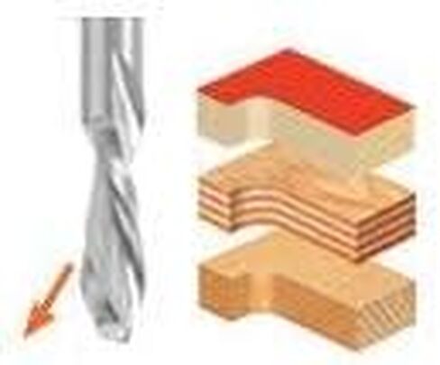 Amana Tool - 46437 Solid Carbide Spiral Plunge 1/4 Dia x 3/8 x 1/4" Shank Down-Cut in Saudi Arabia