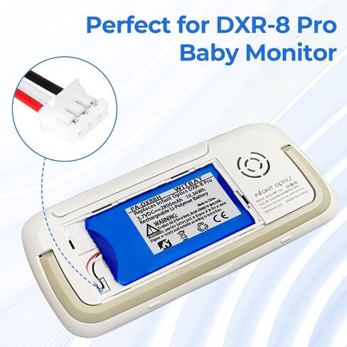 بطارية بديلة LP للبصريات الرضع DXR-8 Pro Battery Sp 554478 2800 مللي أمبير 3.7 فولت بطارية ليثيوم أيون فيديو مراقبة الطفل (غير متوافقة مع جهاز مراقبة الطفل DXR-8) in Kuwait