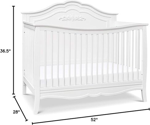 DaVinci Fiona 4-in-1 Convertible Crib in White, Greenguard Gold Certified in Saudi Arabia