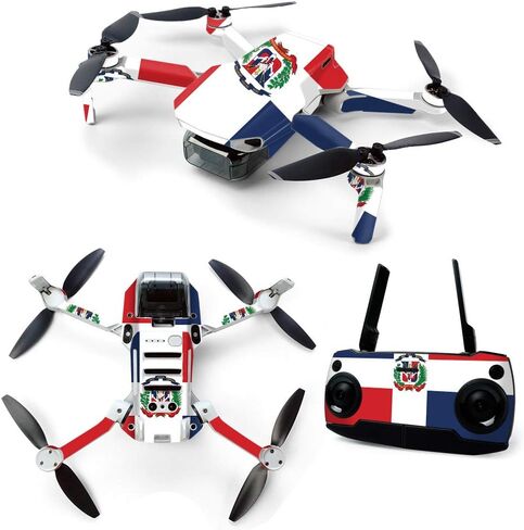 غلاف MightySkins لطائرة DJI Mavic Mini المحمولة بدون طيار كوادكوبتر - علم الدومينيكان | غطاء ملتف واقٍ ومتين وفريد ​​من نوعه من الفينيل | سهل التطبيق والإزالة وتغيير الأنماط | صنع في الولايات المتحدة الأمريكية (DJMAVMIN-علم الدومينيكان) in Kuwait