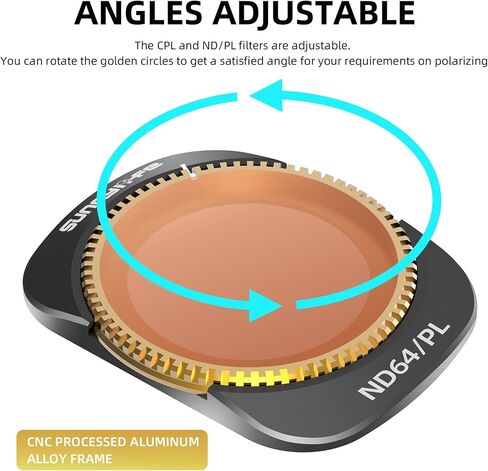 مجموعة مرشحات عدسة الكاميرا مكونة من 6 قطع متوافقة مع OSMO Pocket 3، MCUV+CPL+ND8+ND16+ND32+ND64 ملحقات المرشحات متعددة الطبقات in Kuwait