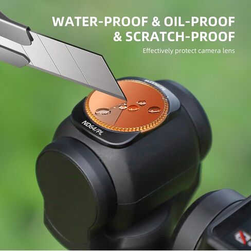 مجموعة مرشحات عدسة الكاميرا مكونة من 6 قطع متوافقة مع OSMO Pocket 3، MCUV+CPL+ND8+ND16+ND32+ND64 ملحقات المرشحات متعددة الطبقات in Kuwait