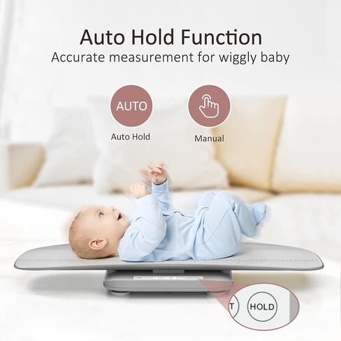 GROWNSY Baby Scale, Multifunctional Baby Weight Scale, Pet Scale for Puppy, Cat, Adult Scale Up to 330lbs, Digital Scale with Hold Function, 27-inch Height Measurement, 5 Units, LED Screen Grey in Saudi Arabia