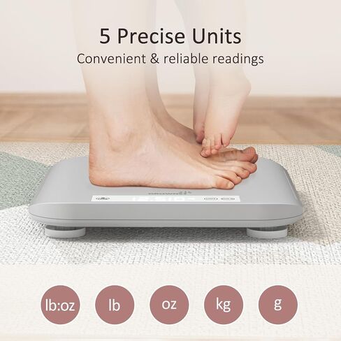 GROWNSY Baby Scale, Multifunctional Baby Weight Scale, Pet Scale for Puppy, Cat, Adult Scale Up to 330lbs, Digital Scale with Hold Function, 27-inch Height Measurement, 5 Units, LED Screen Grey in Saudi Arabia