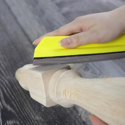 مجموعة قوالب الصنفرة 3 قطع، مجموعة أدوات الصنفرة اليدوية المستطيلة، 10 بوصة، 7.8 بوصة و4.7 بوصة، مجموعة أدوات الصنفرة اليدوية للخشب وإصلاح هياكل السيارات والطلاء والأعمال الخشبية والأثاث، باللون الأصفر in Kuwait