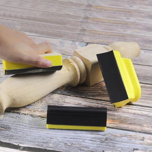 مجموعة قوالب الصنفرة 3 قطع، مجموعة أدوات الصنفرة اليدوية المستطيلة، 10 بوصة، 7.8 بوصة و4.7 بوصة، مجموعة أدوات الصنفرة اليدوية للخشب وإصلاح هياكل السيارات والطلاء والأعمال الخشبية والأثاث، باللون الأصفر in Kuwait