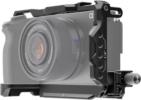 مجموعة قفص A6700 لكاميرا Sony A6700 مع مشبك كابل لـ HDMI، لوحة مدمجة سريعة التحرير لنوع Arca، قفص فيديو لكاميرا صناعة الأفلام مع حامل حذاء، 1/4 بوصة - 20 و3/8 بوصة - 16 ثقوب مترابطة in Kuwait