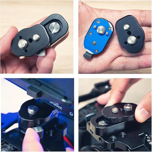 DIGITALFOTO Mini Quick Release Plates with Detachable Anti-Twist ARRI Locating Pins and 1/4" 3/8" Screws, Suitable for Camera Monitors, Magic Arms,Tripods in Kuwait