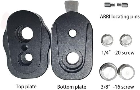 DIGITALFOTO Mini Quick Release Plates with Detachable Anti-Twist ARRI Locating Pins and 1/4" 3/8" Screws, Suitable for Camera Monitors, Magic Arms,Tripods in Kuwait