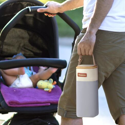 حقيبة تبريد حليب الثدي من مانكرو مع علبة ثلج، مقترنة بحقيبة تبريد زجاجات الأطفال المعزولة، مجموعة حقيبة سفر لتبريد حليب الثدي للأم المرضعة والرعاية النهارية in Kuwait