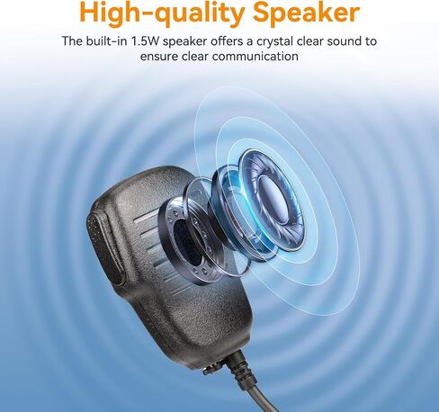Retevis RM01 1 دبوس 3.5 مم ميكروفون مكبر صوت على الكتف، متوافق مع راديو RM01 وRT55 وRA26 VHF البحري، ومقبس صوت 3.5 مم (حزمة واحدة) in Saudi Arabia