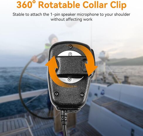 Retevis RM01 1 دبوس 3.5 مم ميكروفون مكبر صوت على الكتف، متوافق مع راديو RM01 وRT55 وRA26 VHF البحري، ومقبس صوت 3.5 مم (حزمة واحدة) in Saudi Arabia