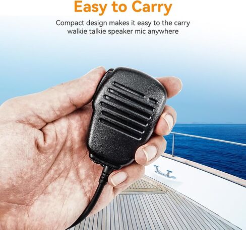 Retevis RM01 1 دبوس 3.5 مم ميكروفون مكبر صوت على الكتف، متوافق مع راديو RM01 وRT55 وRA26 VHF البحري، ومقبس صوت 3.5 مم (حزمة واحدة) in Saudi Arabia