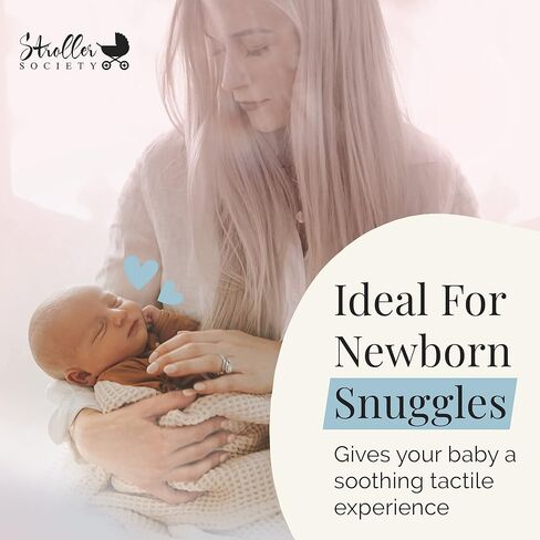 Stroller Society - Swaddles for Newborns & Toddlers, Soft Receiving Blankets Girl & Boy Can Use, Comfy Toddler Blanket & Newborn Swaddle, Cotton Waffle Blanket, Beige, 40 x 40 inches in Kuwait