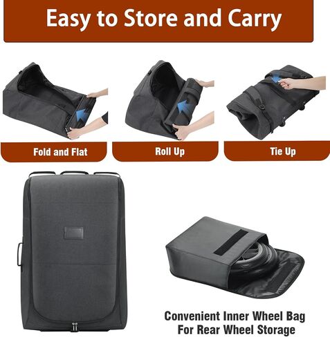 Padded Stroller Travel Bag With Wheels Compatible with UPPAbaby Cruz, Cruz V2, Vista, Vista V2, Gate Check Stroller Bag, Foldable Travel Stroller Cover-Easy Carrying with Backpack Straps in Saudi Arabia