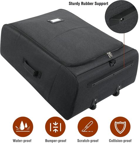 Padded Stroller Travel Bag With Wheels Compatible with UPPAbaby Cruz, Cruz V2, Vista, Vista V2, Gate Check Stroller Bag, Foldable Travel Stroller Cover-Easy Carrying with Backpack Straps in Saudi Arabia