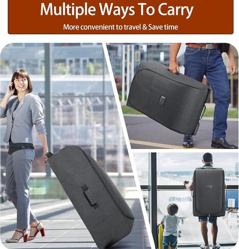 Padded Stroller Travel Bag With Wheels Compatible with UPPAbaby Cruz, Cruz V2, Vista, Vista V2, Gate Check Stroller Bag, Foldable Travel Stroller Cover-Easy Carrying with Backpack Straps in Saudi Arabia