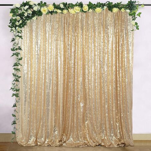 ShiDianYi Sequin Backdrop 10x10FT Silver Sequin Wedding Backdrop Photo Booth Sequin Backdrop Curtains for Parties Fabric Backdrop Glitter Background for Pictures Shimmer Curtains Event Decor in Kuwait