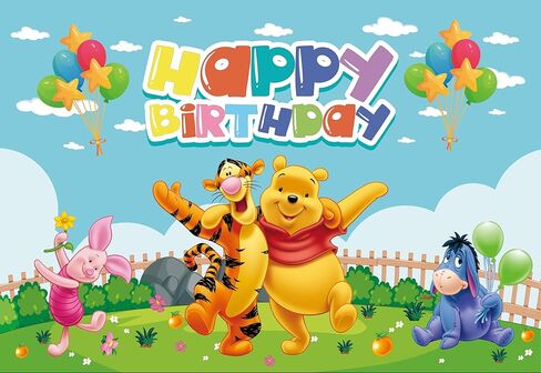 خلفية صورة من الفينيل للتصوير الفوتوغرافي ويني بوه بمقاس 7 × 5 أقدام من بوه بير لتزيين حفلات أعياد الميلاد in Kuwait