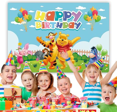 خلفية صورة من الفينيل للتصوير الفوتوغرافي ويني بوه بمقاس 7 × 5 أقدام من بوه بير لتزيين حفلات أعياد الميلاد in Kuwait