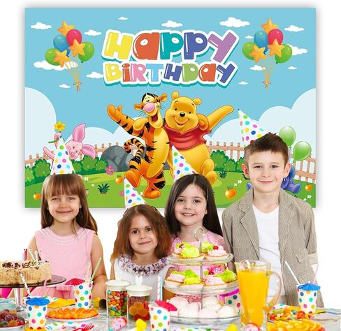 خلفية صورة من الفينيل للتصوير الفوتوغرافي ويني بوه بمقاس 7 × 5 أقدام من بوه بير لتزيين حفلات أعياد الميلاد in Kuwait