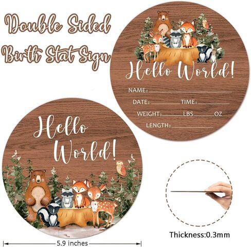 بطانية وودلاند بيبي مايلستون مع علامة الميلاد، مخطط نمو طفل الغابة، بطانية شهرية، شاهدني تنمو حيوانات الغابة، حضانة الأطفال للأمهات الجدد (50 بوصة × 40 بوصة) in Kuwait