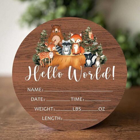 بطانية وودلاند بيبي مايلستون مع علامة الميلاد، مخطط نمو طفل الغابة، بطانية شهرية، شاهدني تنمو حيوانات الغابة، حضانة الأطفال للأمهات الجدد (50 بوصة × 40 بوصة) in Kuwait