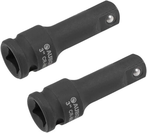 uxcell 2 Pcs 1/2-Inch Drive by 3-Inch Impact Extension Bar, High Carbon Steel in Saudi Arabia