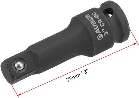uxcell 2 Pcs 1/2-Inch Drive by 3-Inch Impact Extension Bar, High Carbon Steel in Saudi Arabia