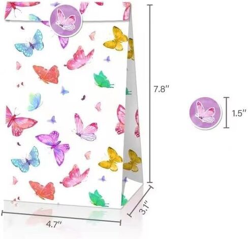 حقيبة ورقية للحفلات على شكل فراشات من Anor Wishlife، حقائب هدايا، أكياس حلوى لحفلات الفراشات، ديكورات in Kuwait