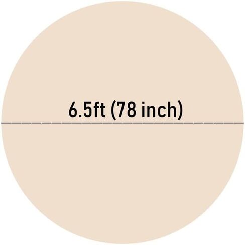 غطاء خلفية مستدير باللون البيج بطول 6.5 قدم، خلفية بيج خلفية صلبة بلون بيج نقي على شكل دائرة لتغطية خلفية لحفلات استقبال المولود الجديد وحفلات أعياد الميلاد وديكور كشك الصور in Kuwait