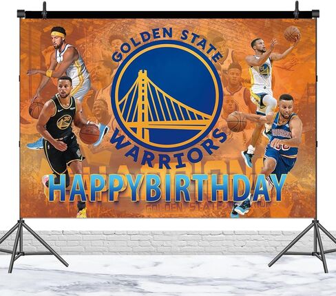 غولدن ستايت ووريورز خلفية عيد ميلاد الزينة ستيفن كاري لوازم الحفلات كرة السلة عيد ميلاد صورة خلفية للبنين أطفال بنات في المنزل داخلي في الهواء الطلق حفلة عيد ميلاد تفضل 5x3FT in Kuwait