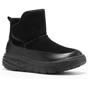 OrthoComfoot Women's Orthopedic Wide Leather Winter Ankle Boots: Comfortable Diabetic Dress Shoes for Plantar Fasciitis Relief, Warm Casual Arch Support Orthotic Walking Shoes for Ankle and Heel Pain