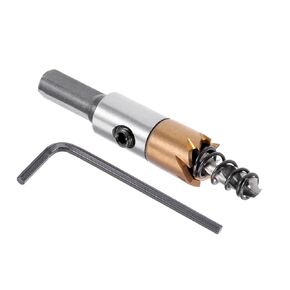 1pcs Hole Saw - [22.5mm] HSS (High Speed Steel) 4341 Drill Bit Hole Cutter for Stainless Steel Aluminum Metal Wood Plastic Use, Titanium Plated, Triangular Shank