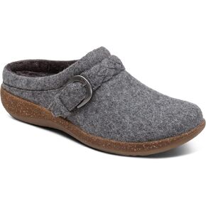 Aetrex Women's Libby Orthopedic Comfort Leather Clogs - Adjustable Buckle Lightweight Cork Footbed