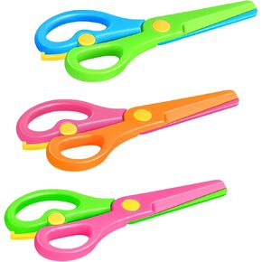 Sopito 3PCS Children Safety Scissors Toddler Craft Scissors Preschool Training for Kids Cutting Paper