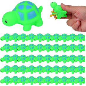 50 Pcs Mini Rubber Turtle Baby Bath Toy Turtle Statue Sea Turtle Miniature Figurines Tiny Turtle Screaming Sound Rubber Turtle, Turtle Bathtub Toys for Garden DIY Bath Shower Birthday(Green)