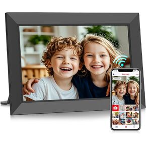 Frameo 10.1 Inch Smart WiFi Digital Picture Frame, Electronic Photo Frame with HD IPS Touch Screen 32GB Memory Auto-Rotate Slideshow, Share Pictures/Photos from Phone by Frameo APP, Gifts for Mom