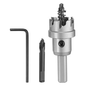 HARFINGTON Metal Hole Saw Carbide Cutter 17mm / 0.67" Dia for 5mm Thick Stainless Steel, Metal, Aluminum Alloy, Copper, Brass, Plastic, with Extra Center Bit