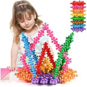 TOMYOU 400 Pieces Building Blocks Kids STEM Toys Educational Building Toys Discs Sets Interlocking Solid Plastic for Preschool Kids Boys and Girls Aged 3+, Safe Material Creativity Kids Toys