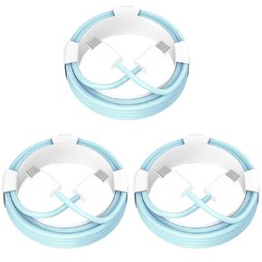 [Apple MFi Certified] iPhone Car Carplay Lightning Woven Cable, 3Pack 6Ft USB A to Lightning Cable 60W Fast Car Charger Nylon Braid Cord Screen Sync for iPhone 14/13/12/11/XS/SE/8/7, iPad, Airpods