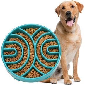 WHIPPY Slow Feeder Dog Bowls Anti-Choking Maze Dog Food Bowl Anti-Slip Interactive Dog Puzzle Feeder Dog Bowl Pet Bowl for Large Medium Dogs,Grey in Kuwait