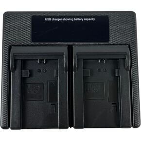 USB Dual Batteries Charger for BP-727, BP-718, BP-709, for HFR80, HFR82, HFR800, HFR70, HFR72, HFR700, HFM500, HFR30, HFR32, HFR300, HFR40, HFR42, HFR400, HFR50, HFR52, HFR500, HFR60, HFR62, HFR600