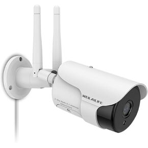 WEILAILIFE 【2-Way Audio ＆ 5MP High Definition】 Outdoor/Home Wireless Extended Security Camera, Bullet Exterior Surveillance, IP66 Waterproof