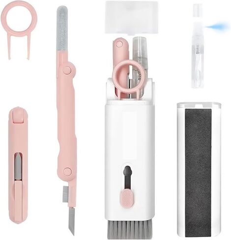 أداة تنظيف لوحة المفاتيح Acuvar 7 في 1 لأجهزة Airpod iPhone MacBook وشاشة الكمبيوتر المحمول وفرشاة لوحة مفاتيح الكمبيوتر وApple Airpods والهواتف المحمولة وسماعات الأذن وأجهزة الكمبيوتر الشخصية وأجهزة iPad ومنظفات الشاشة الإلكترونية in Kuwait