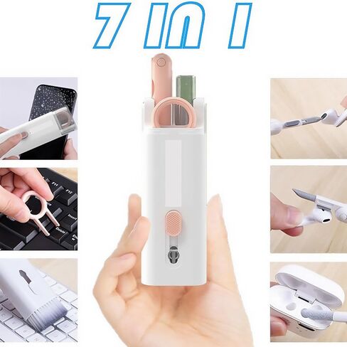 أداة تنظيف لوحة المفاتيح Acuvar 7 في 1 لأجهزة Airpod iPhone MacBook وشاشة الكمبيوتر المحمول وفرشاة لوحة مفاتيح الكمبيوتر وApple Airpods والهواتف المحمولة وسماعات الأذن وأجهزة الكمبيوتر الشخصية وأجهزة iPad ومنظفات الشاشة الإلكترونية in Kuwait