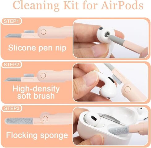 أداة تنظيف لوحة المفاتيح Acuvar 7 في 1 لأجهزة Airpod iPhone MacBook وشاشة الكمبيوتر المحمول وفرشاة لوحة مفاتيح الكمبيوتر وApple Airpods والهواتف المحمولة وسماعات الأذن وأجهزة الكمبيوتر الشخصية وأجهزة iPad ومنظفات الشاشة الإلكترونية in Kuwait